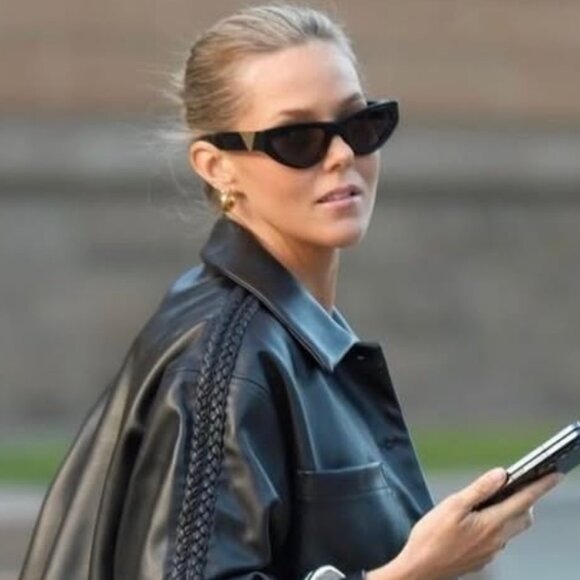 Bottega Veneta BV1176S 002 Sunglasses Havana Cat Eye Frame, Brown Lenses - Picture 2 of 12